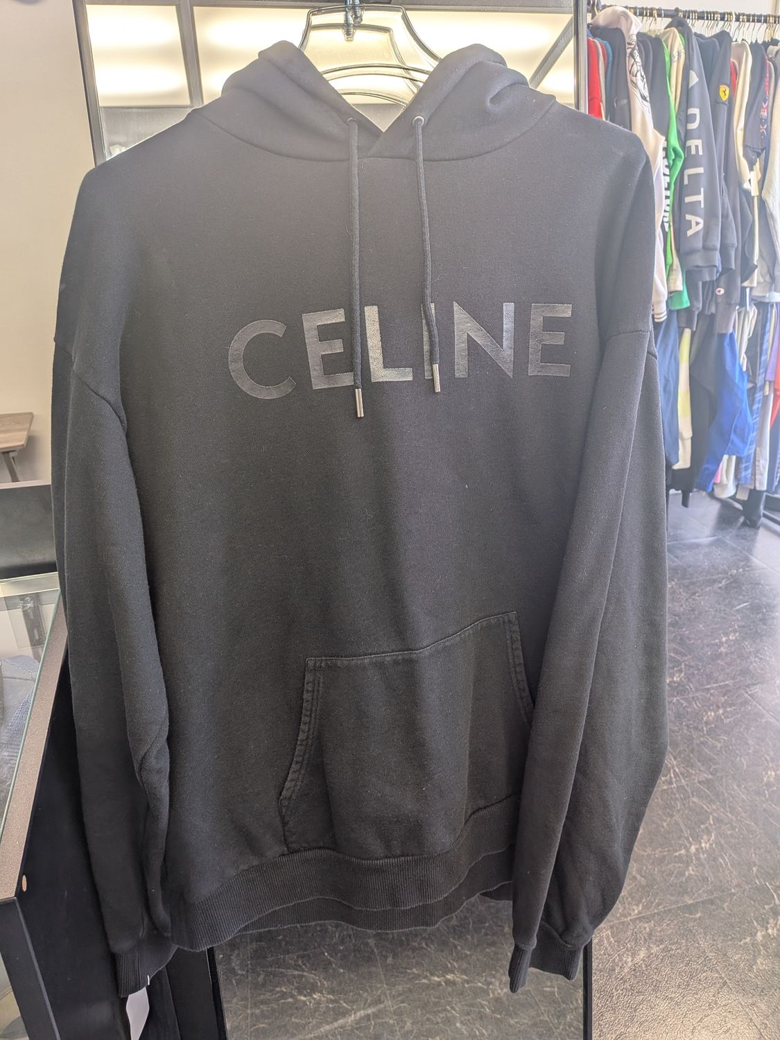 Black Celine Hoodie Sz XXL
