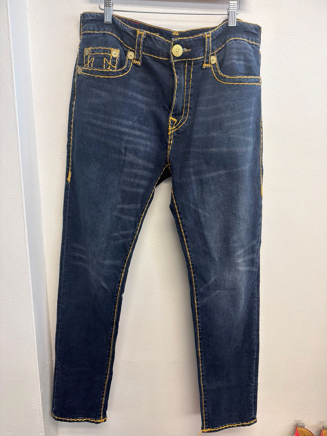 True Religion Rocco Thick Stitching Jeans Sz 34