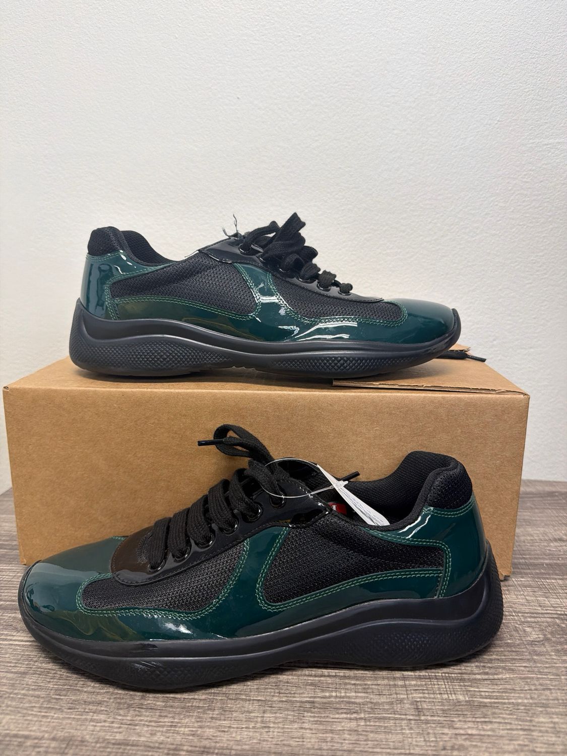 Prada AC Green/Black (Flaw; No Box) Sz 8.5