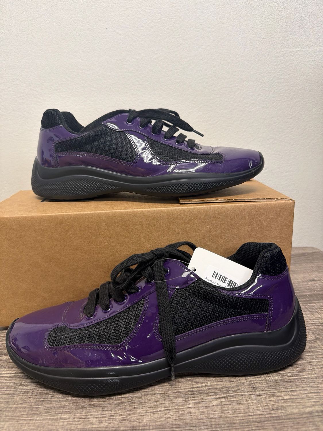 Prada AC Purple/Black (No Box) Sz 9