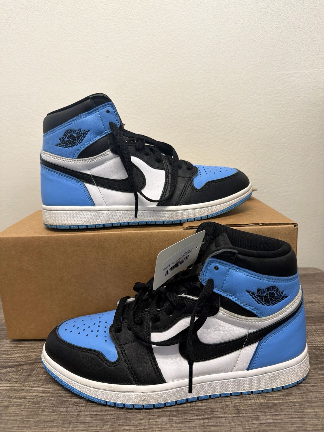 Jordan 1 High OG UNC Toe No Box Sz 8
