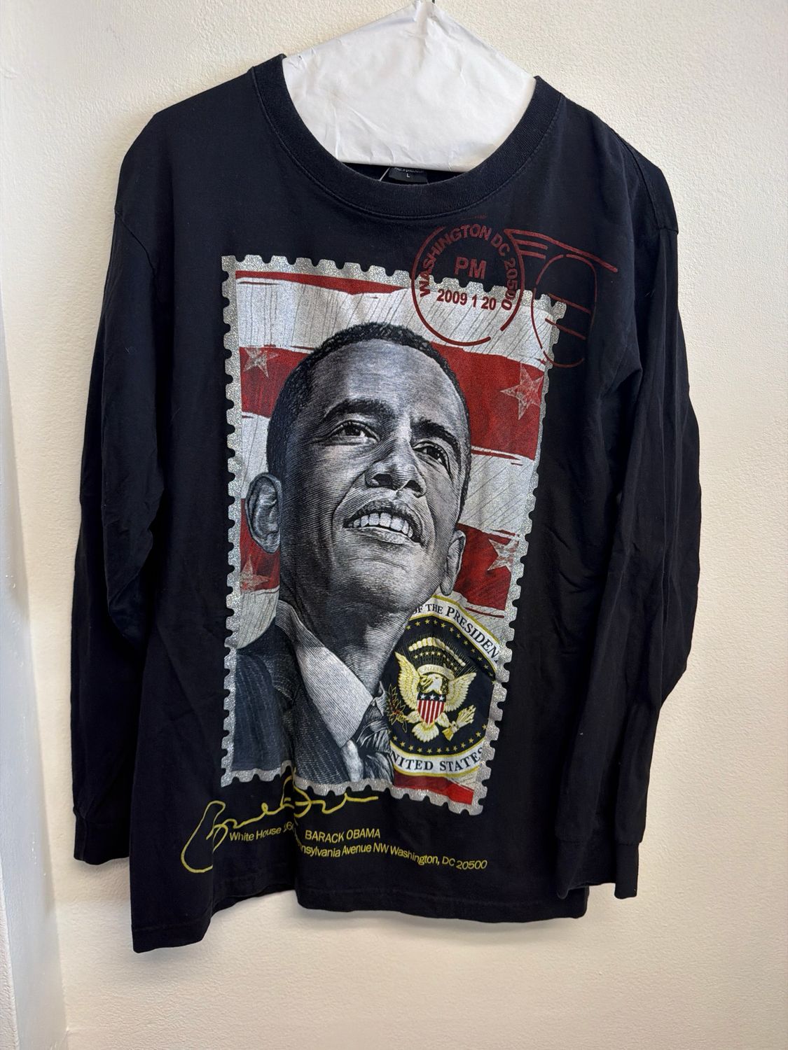 VTG LS Obama Tee Sz L