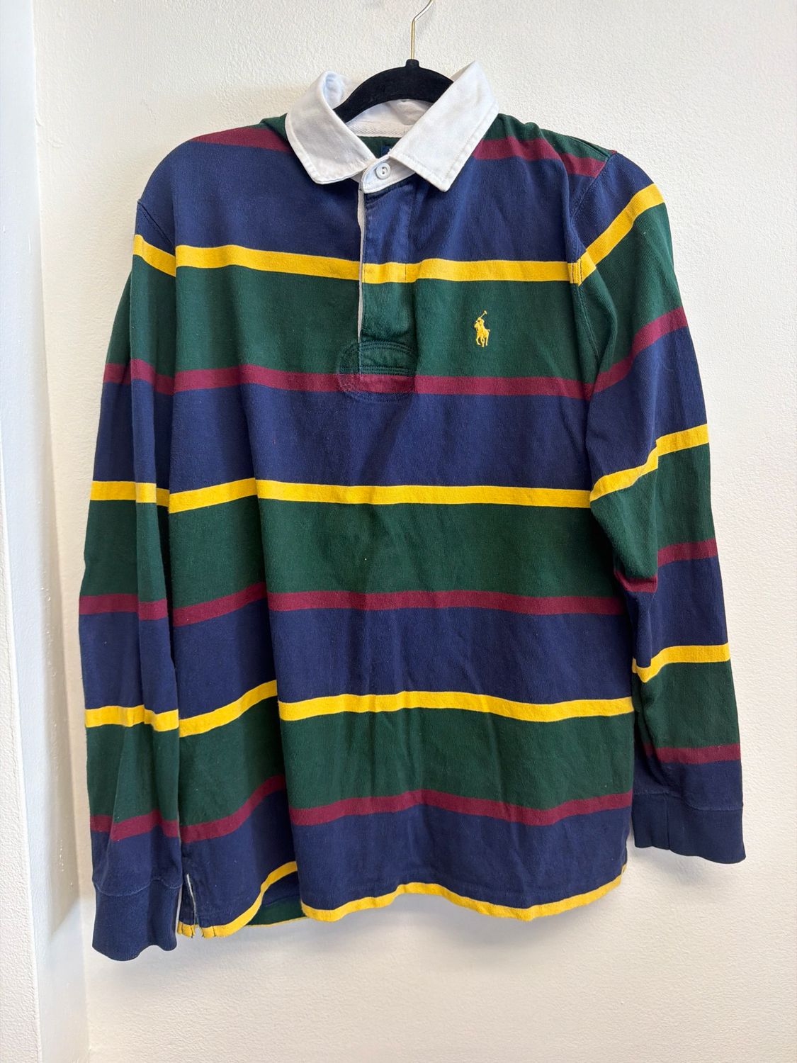 Polo RL LS Rugby Shirt Multicolor Sz L
