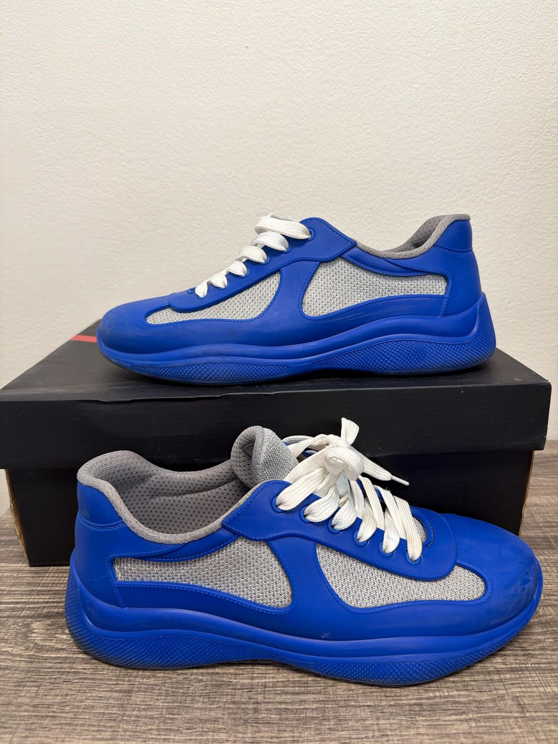 Prada AC Blue Rubber w/ Box Sz 10.5