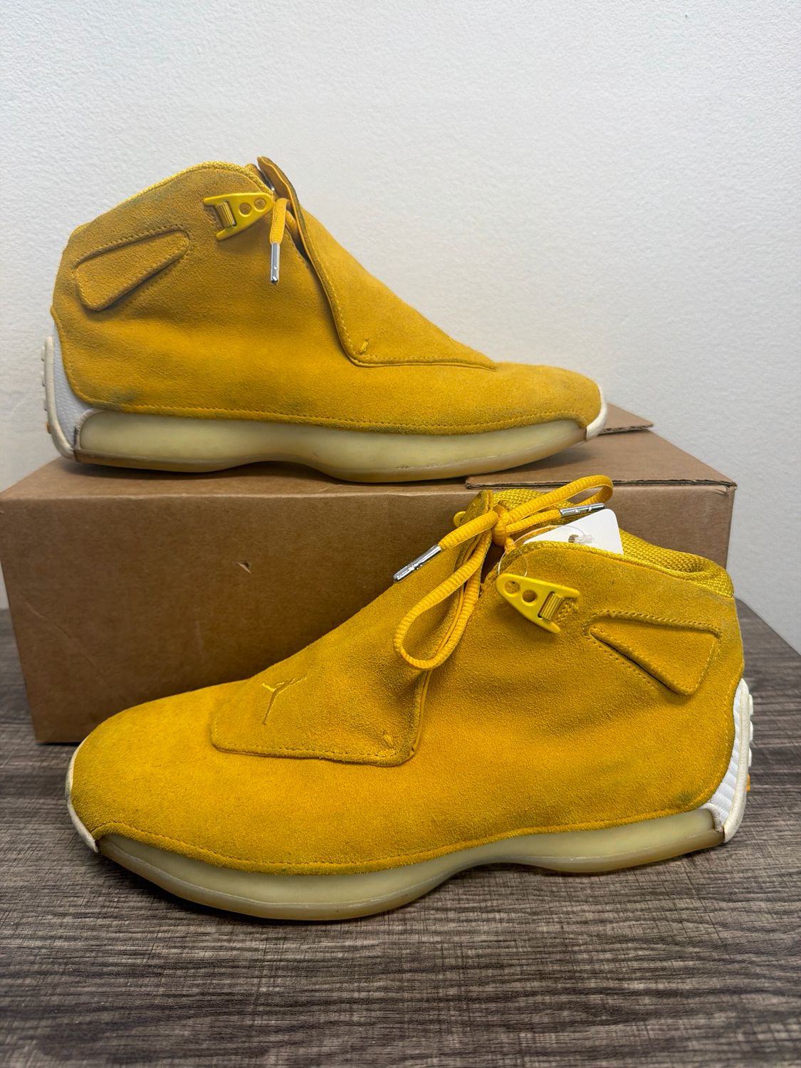 Jordan 18 Retro Yellow Suede No Box Sz 10