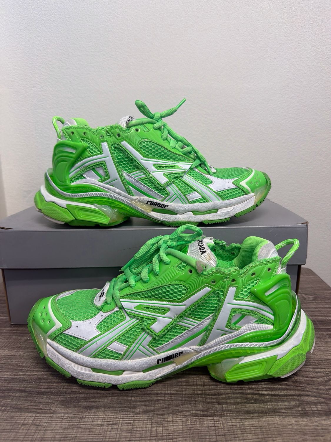 Balenciaga Lime Green Runners w/ Box Sz 10