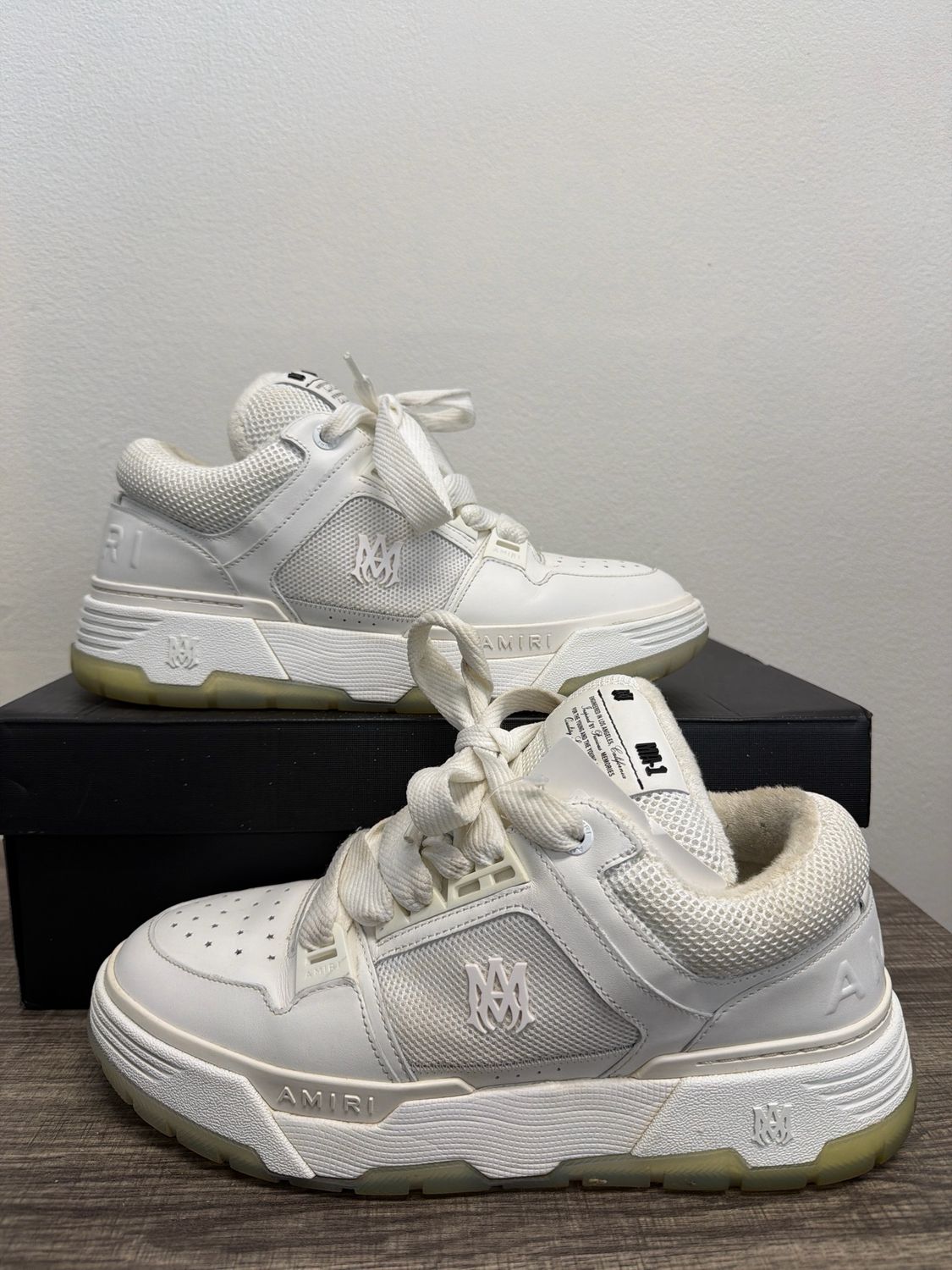 Amiri MA-1 White w/ Box Sz 12
