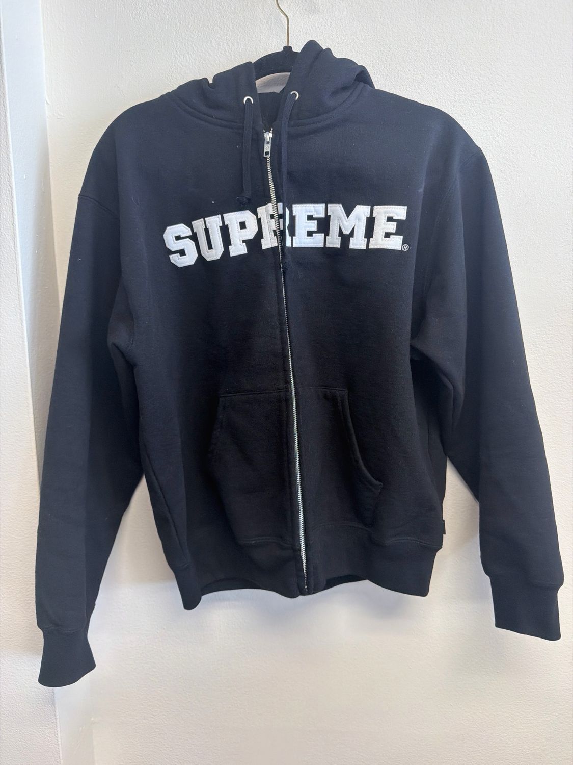Supreme Collegiate Applique Zip Up Sz S