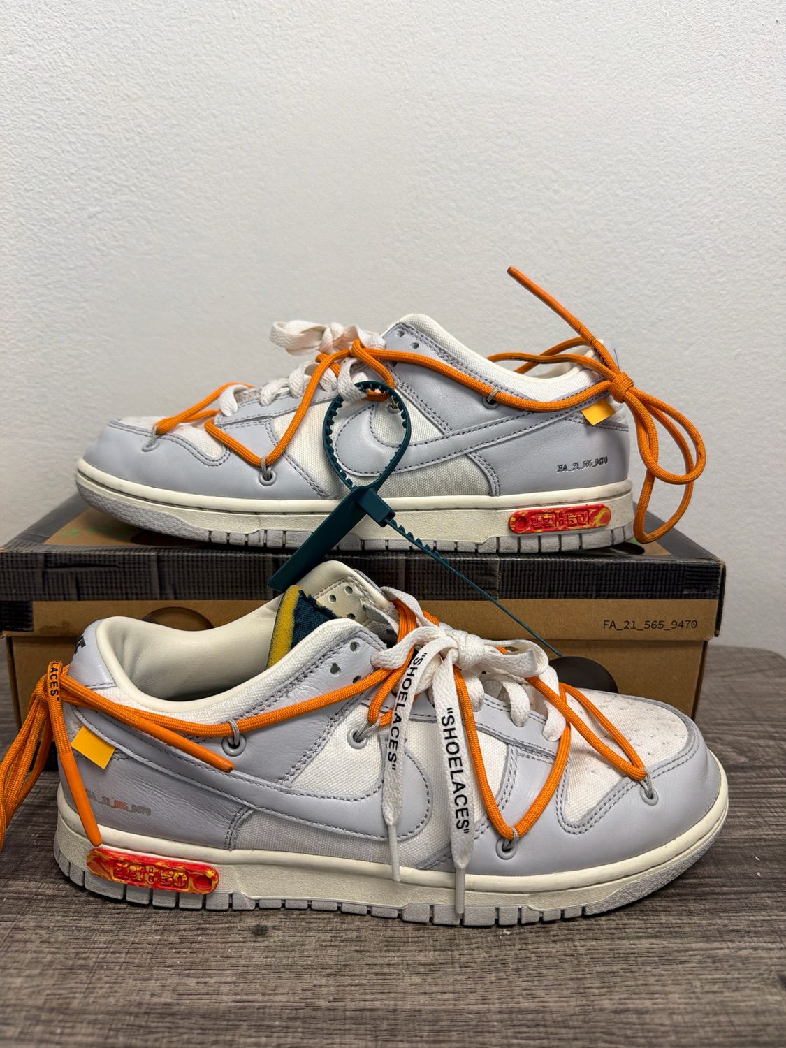 Nike Off-White Dunk Lot 44 w/ Box Sz 8