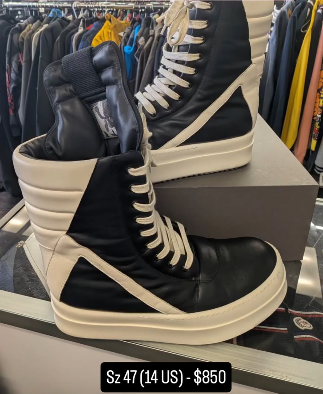Rick Owens Megabumper Geobasket Sz 14