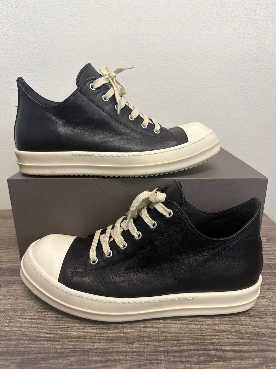 Rick Owens Ramones Leather Low w/ Box Sz 10