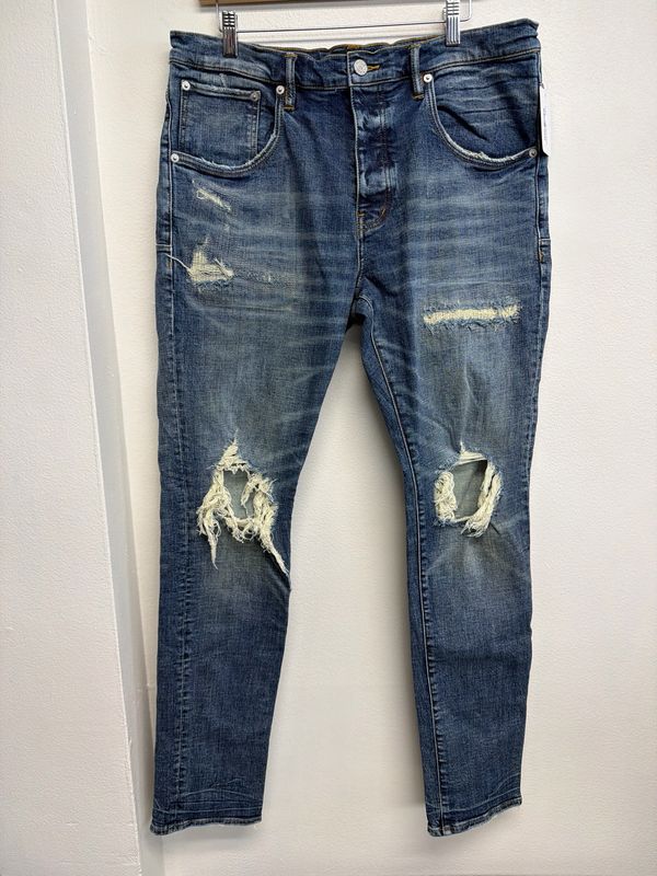 Purple Brand Distressed Blue Jeans Sz 36