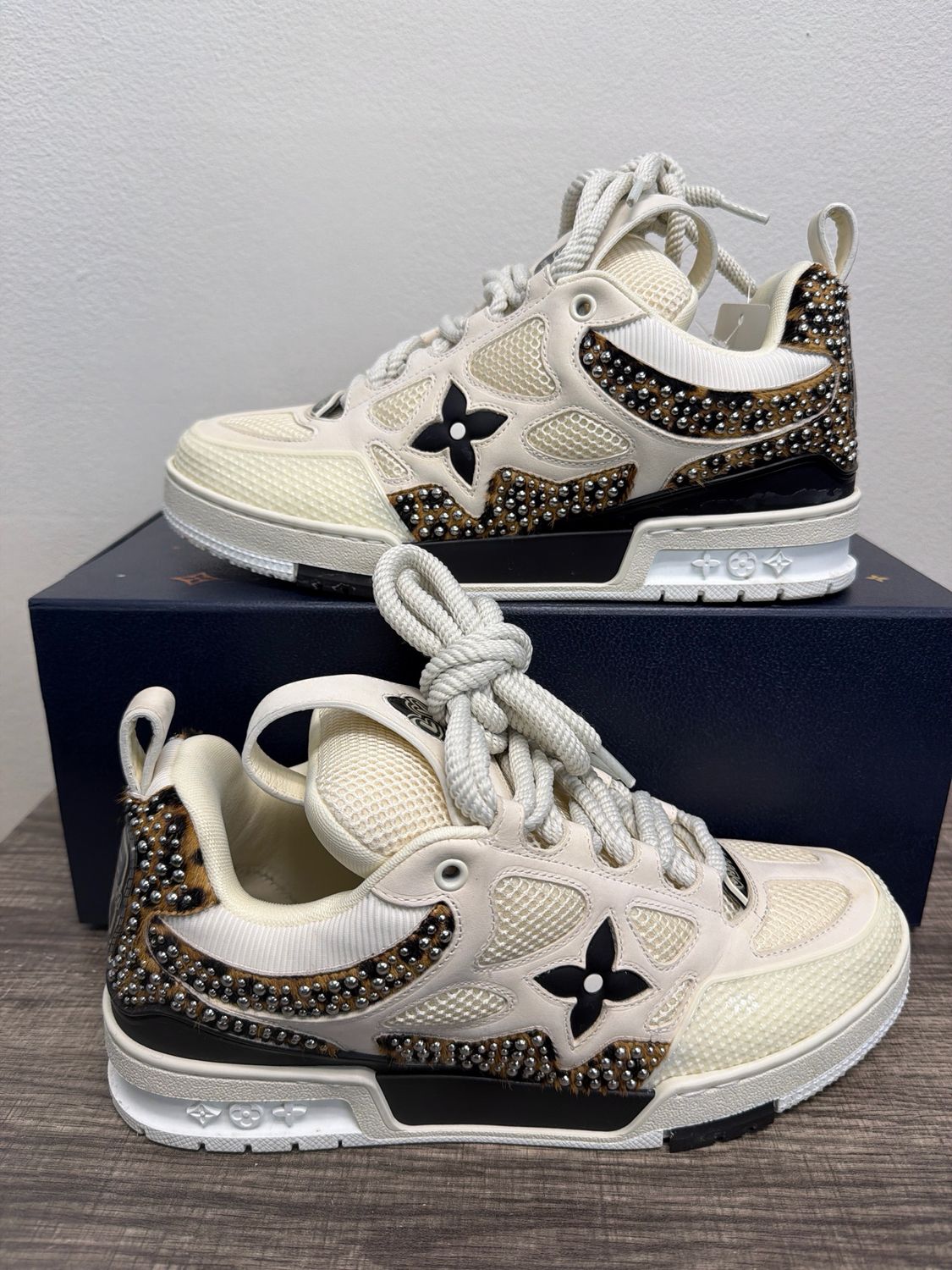 Louis Vuitton Skates Studded/Animal Print No Box Sz 8