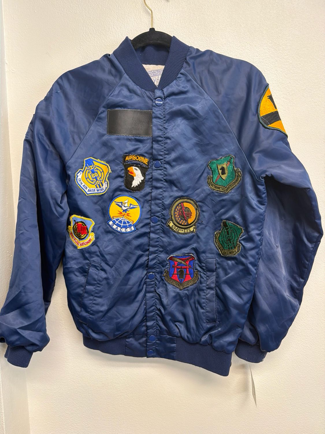 VTG Sears Blue Bomber Jacket Sz XL Youth
