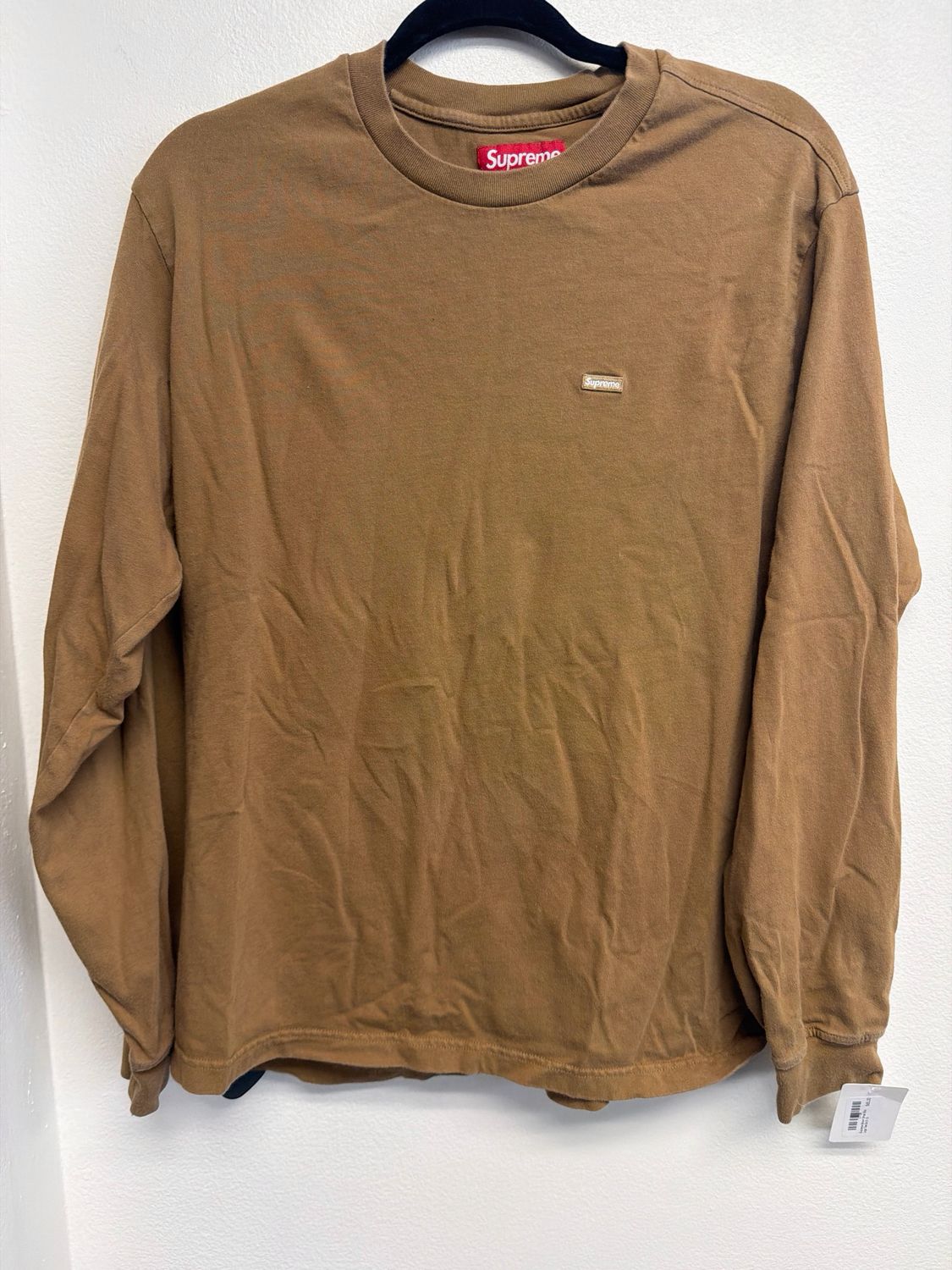 Supreme Brown Small Box Logo Tee Sz S