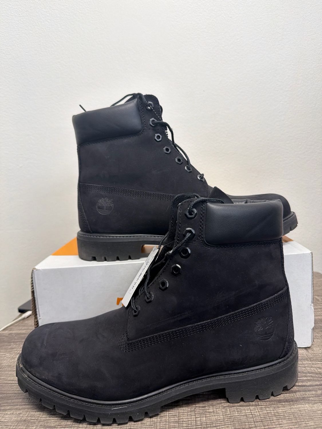 Timberland Black Boots w/ Box Sz 12
