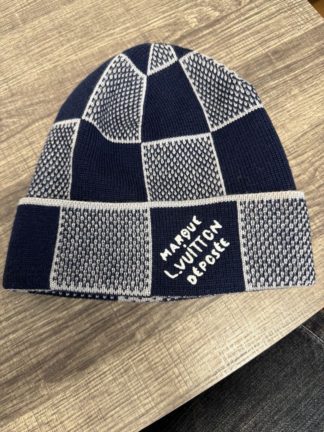 Louis Vuitton Beanie Navy Check