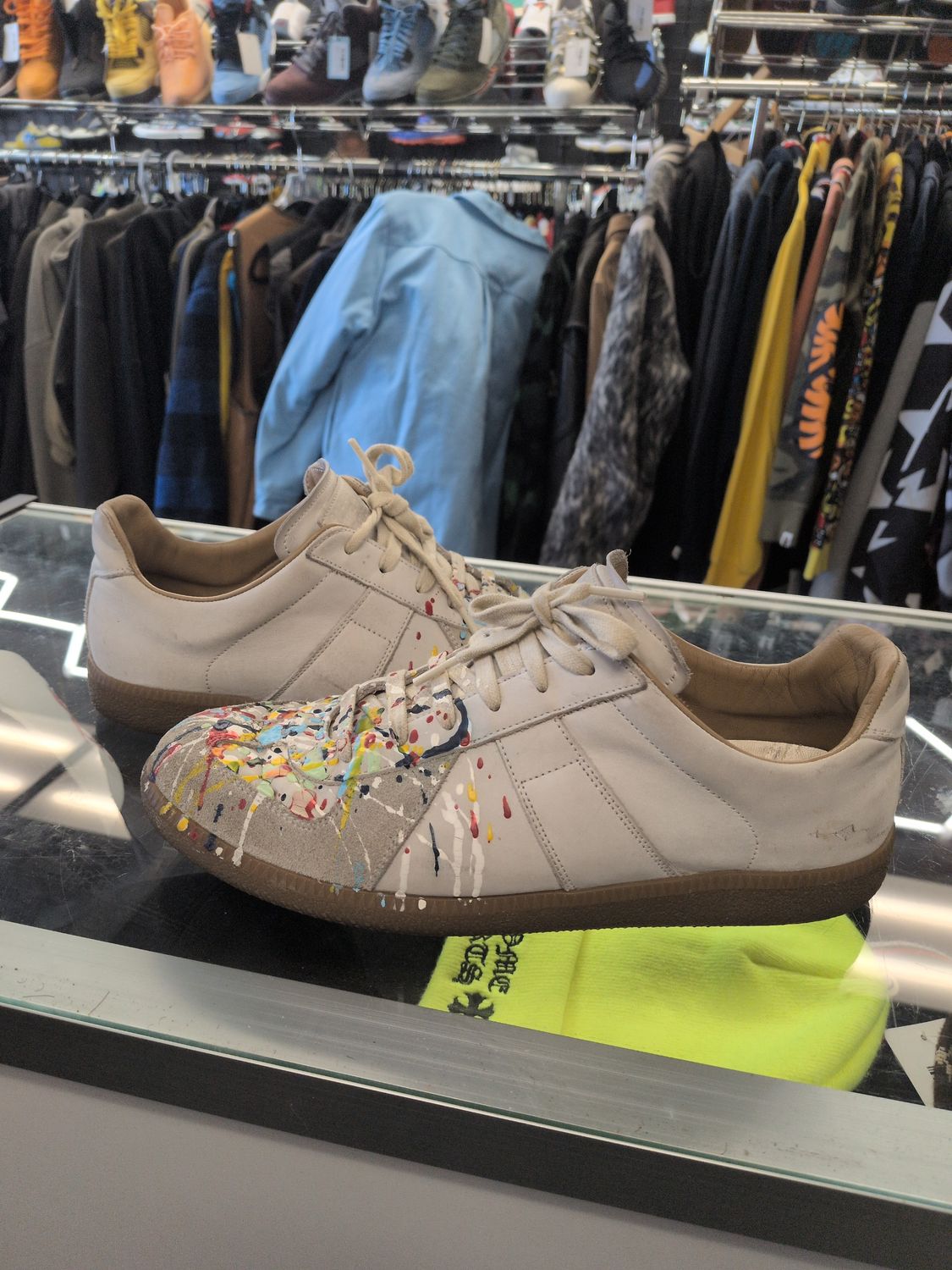 Maison Margiela Cream Paint Splatter GATs (no box) Sz 9