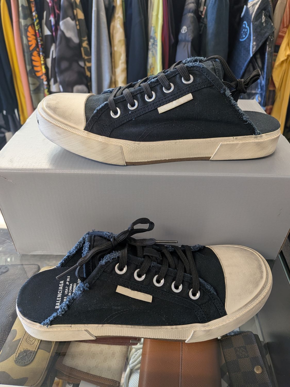 Balenciaga Black Paris Mules (new; box) Sz 7