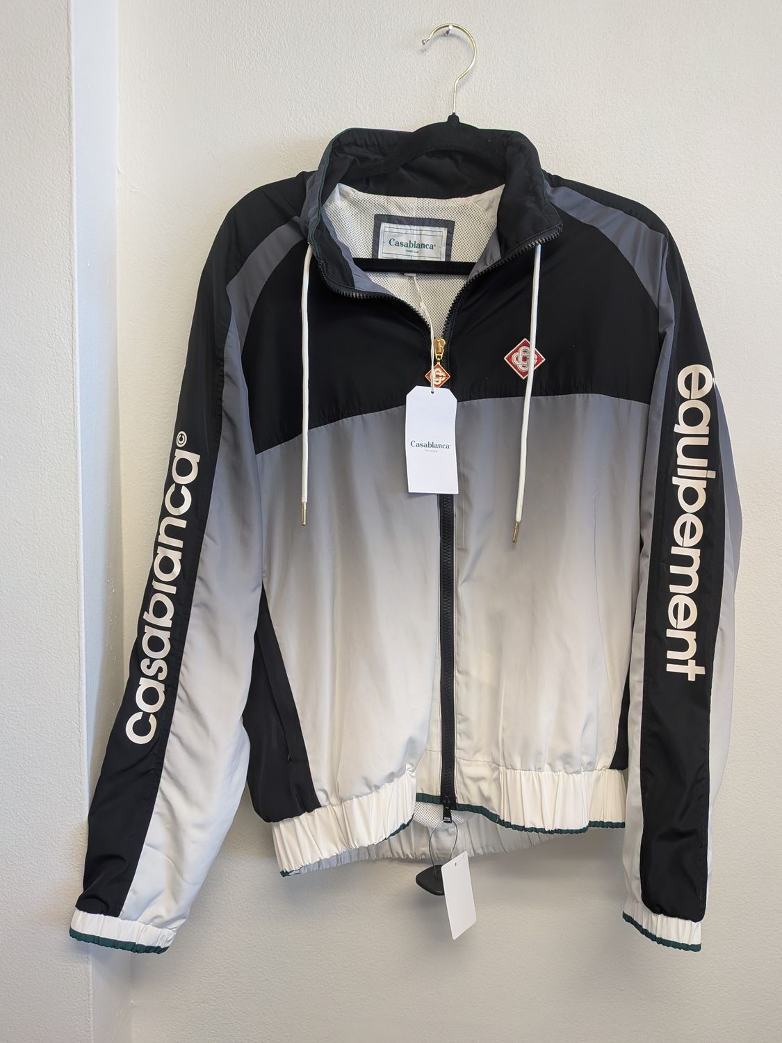 Casablanca Gradient White/Black Windbreaker Sz M