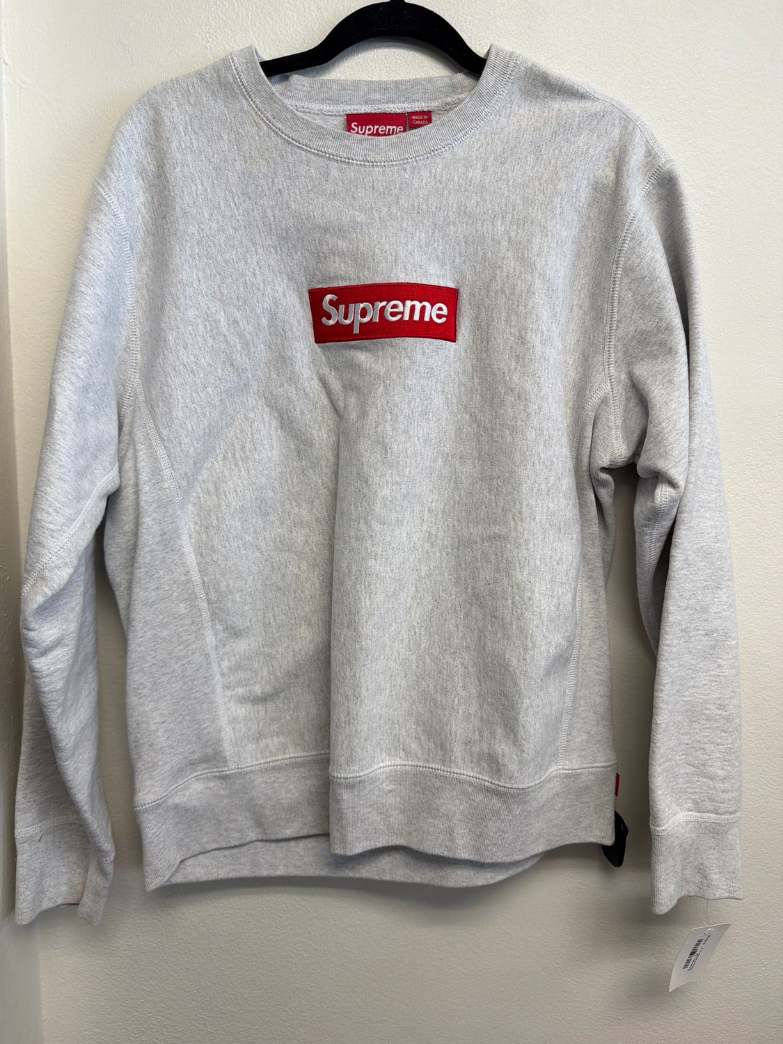 Supreme Box Logo Crewneck Grey Sz M