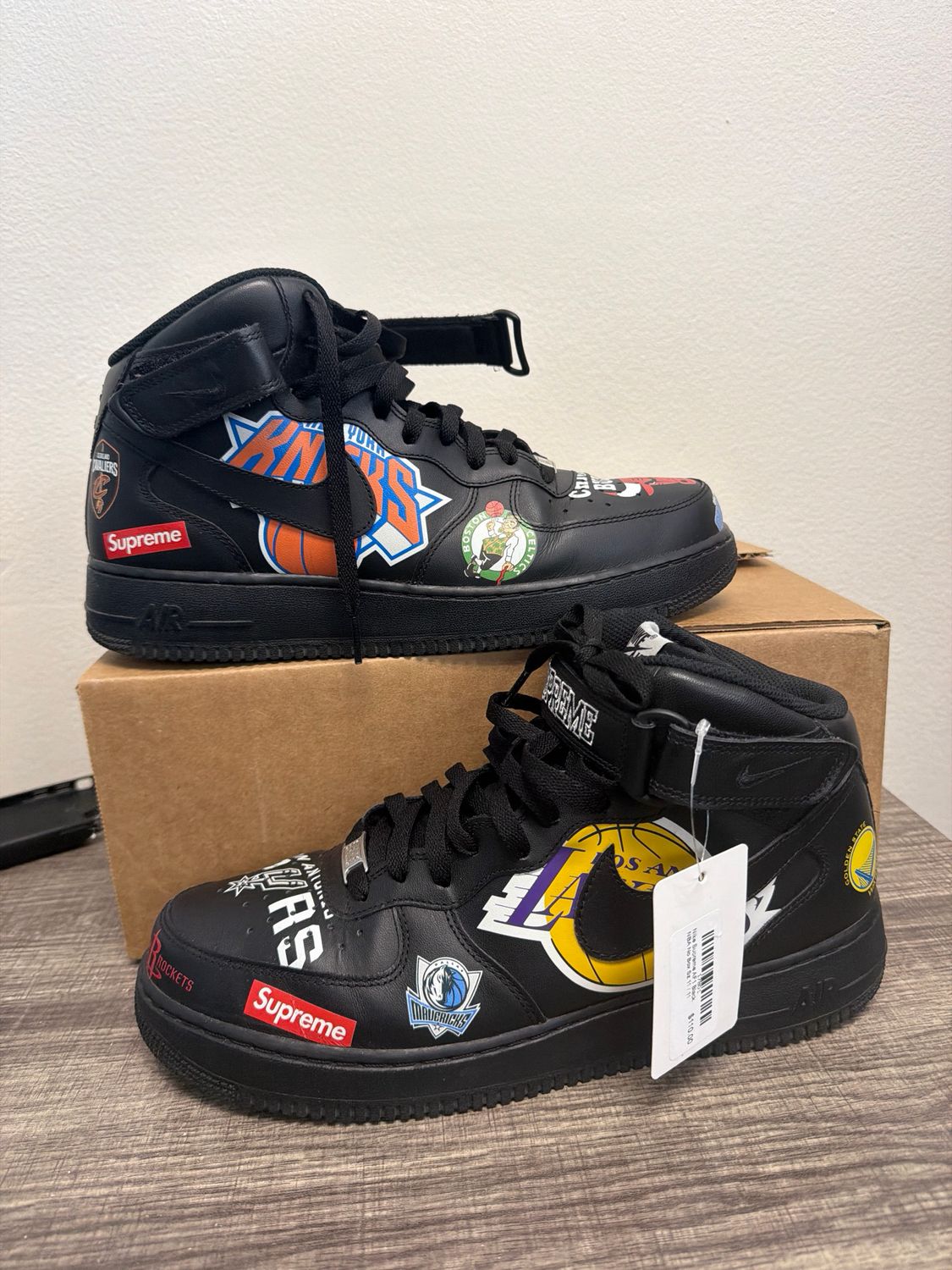 Nike Supreme AF1 Black NBA No Box Sz 11
