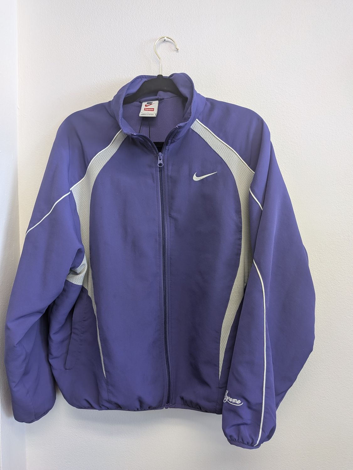 Supreme Nike Purple Track Jacket Sz S