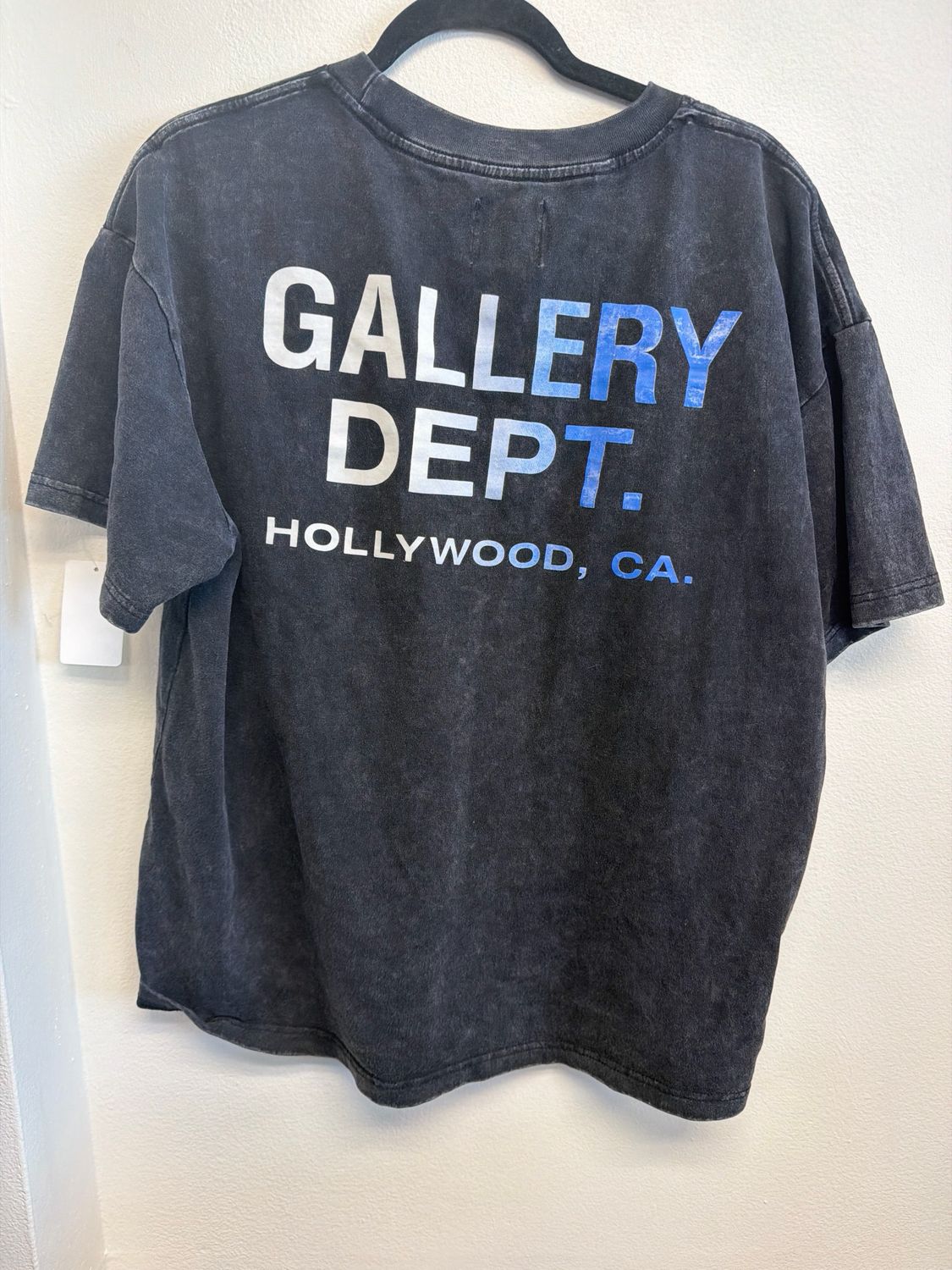 Gallery Dept Blue/White Gradient Black Tee Sz M