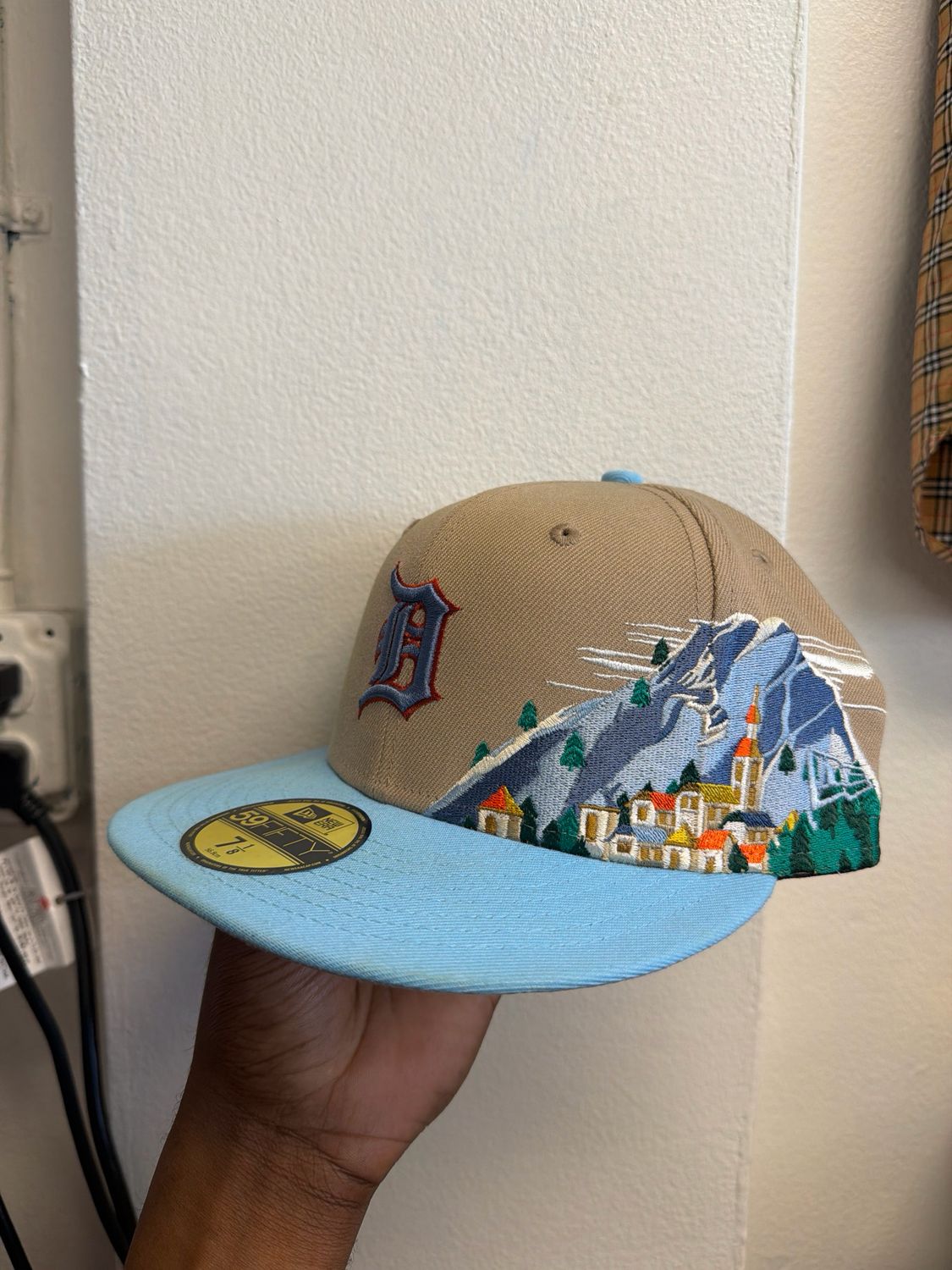 Detroit Navy Blue Hat Sz 7 1/8