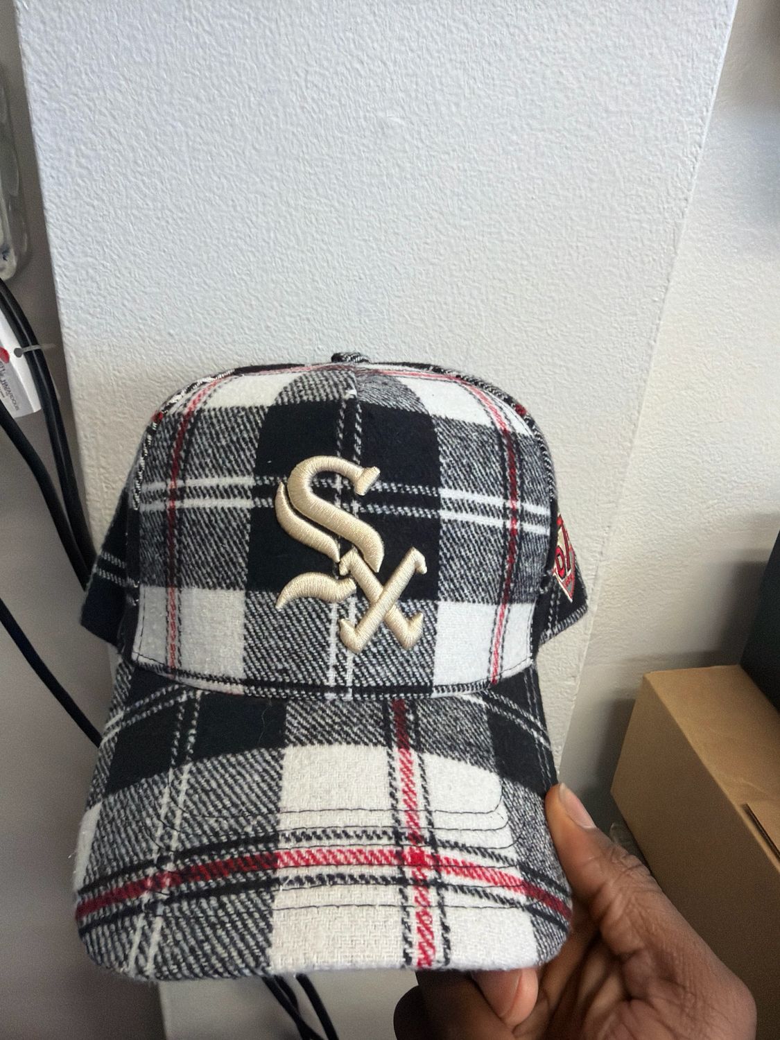 Red Sox Plaid Snapback