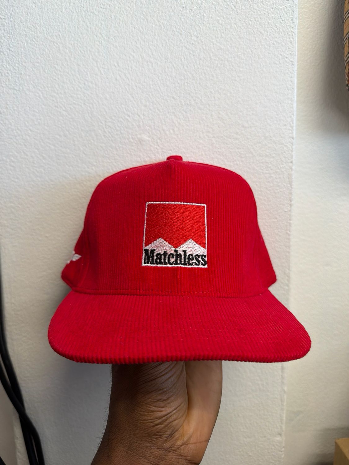 Red Corduroy Marlboro Hat