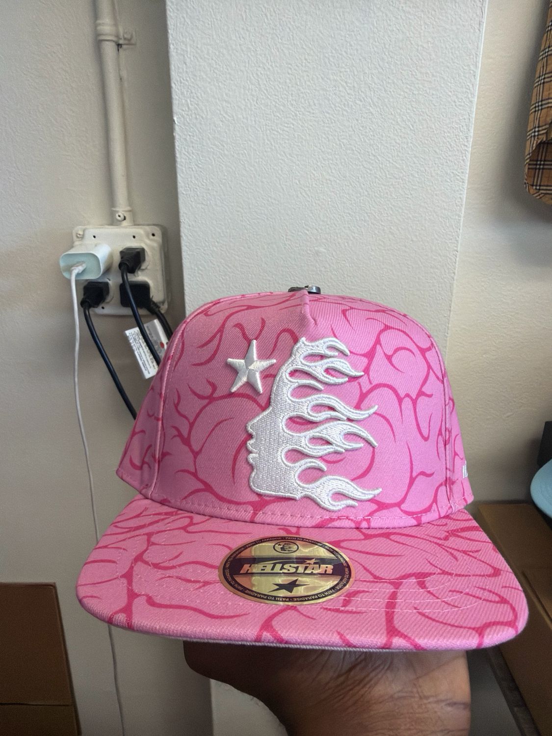 Hellstar Pink Brain Bucket Hat Sz 7 1/8