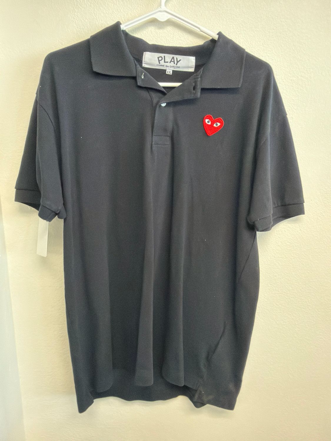 CDG Button Up Black Sz XXL
