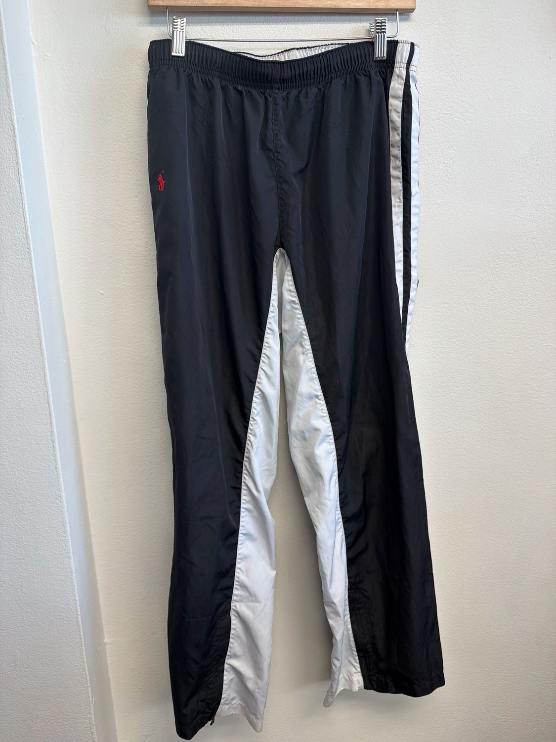 Polo Black &amp; White Track Pants Sz M