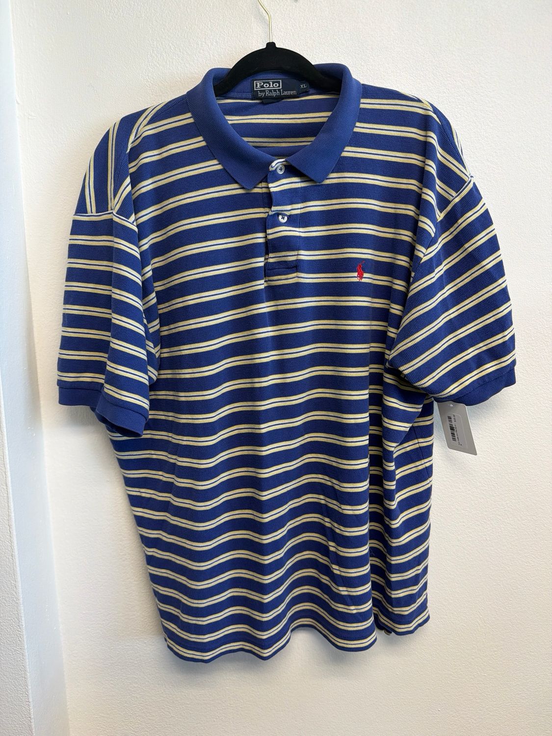 Polo Waffle Knit Polo Sz M
