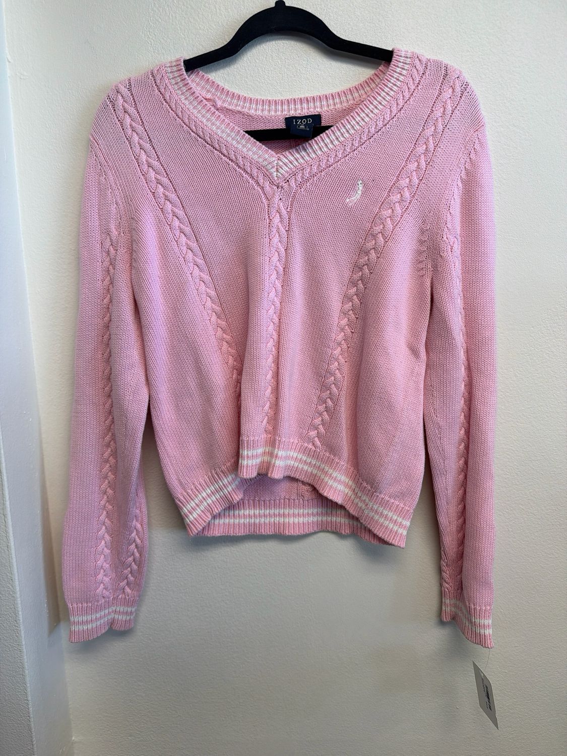 Izod Pink Sweater VTG Womens Sz M
