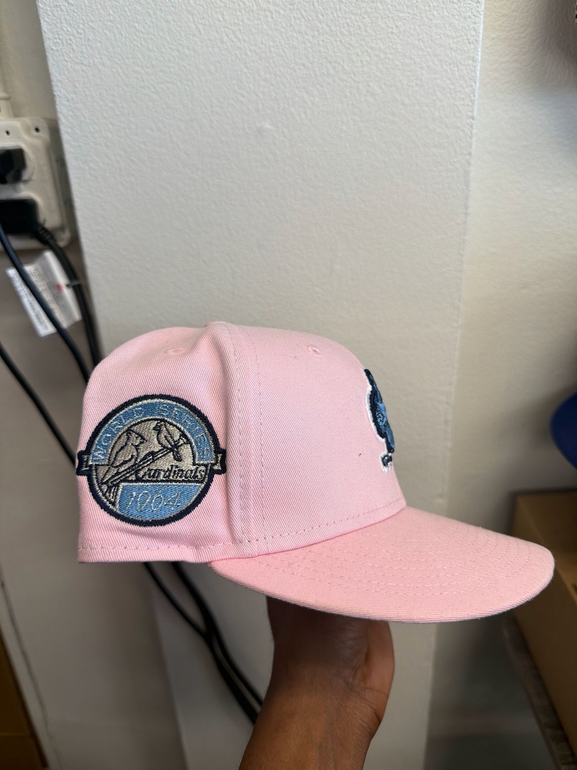 New Era Pink Cardinals Hat Sz 7 1/8