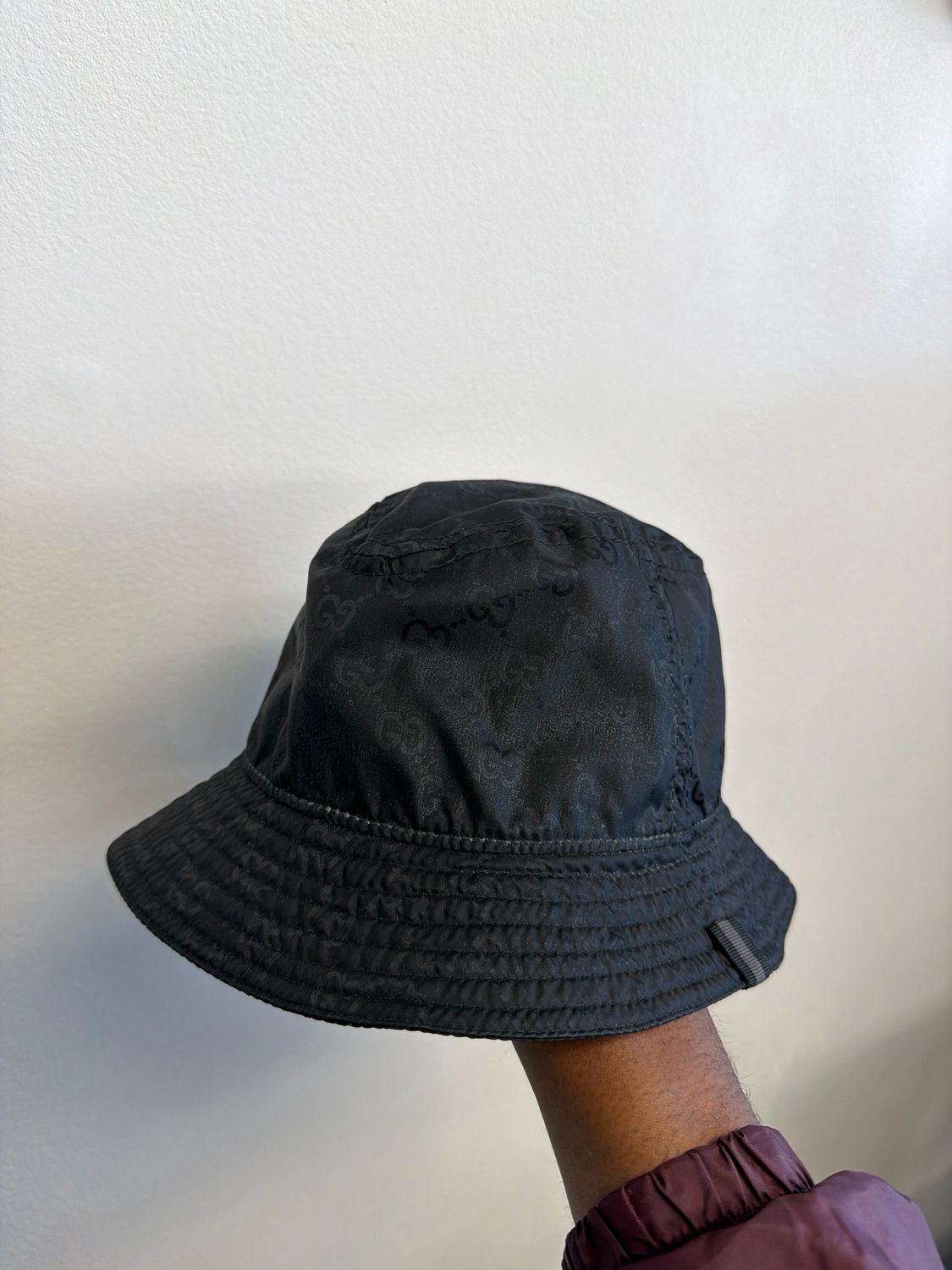 Gucci Black GG Bucket Hat Sz M