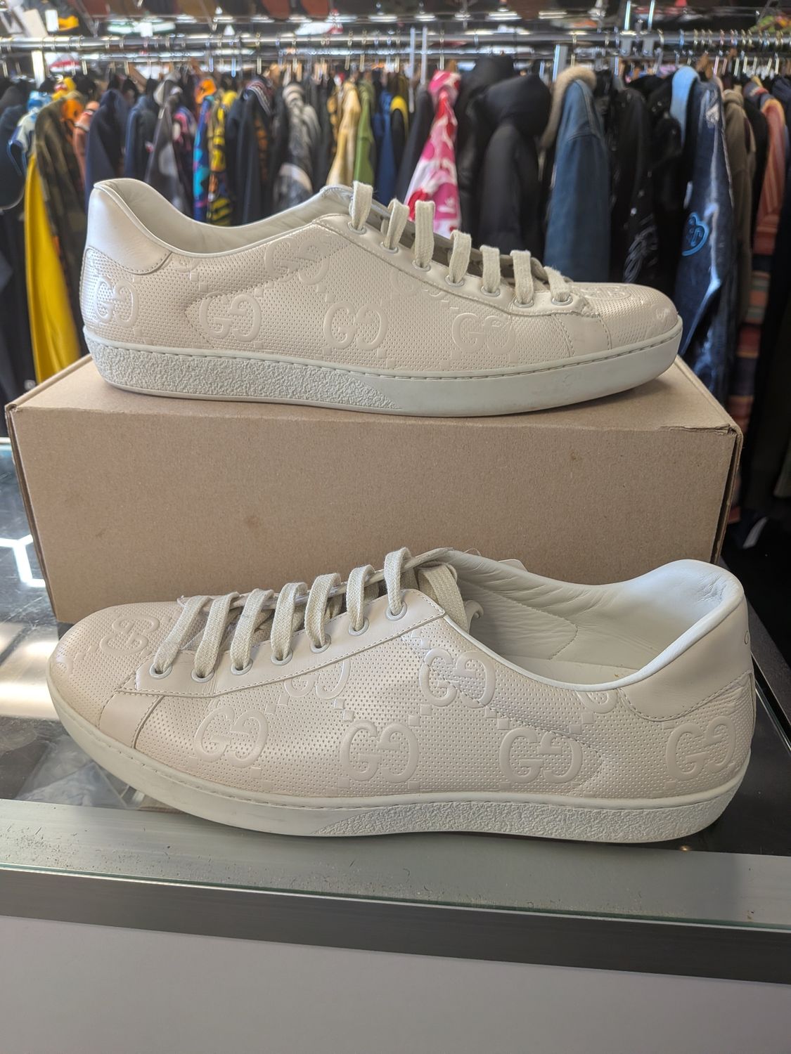 Gucci Tan GG Low Top Sneakers No Box Sz 12