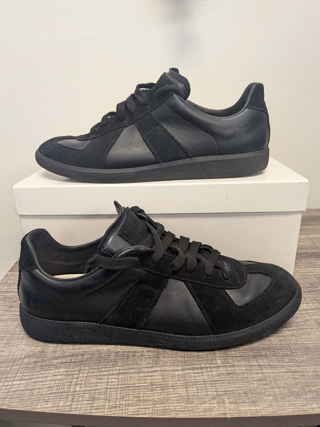 Maison Margiela All Black Gats w/ Box Sz 10.5