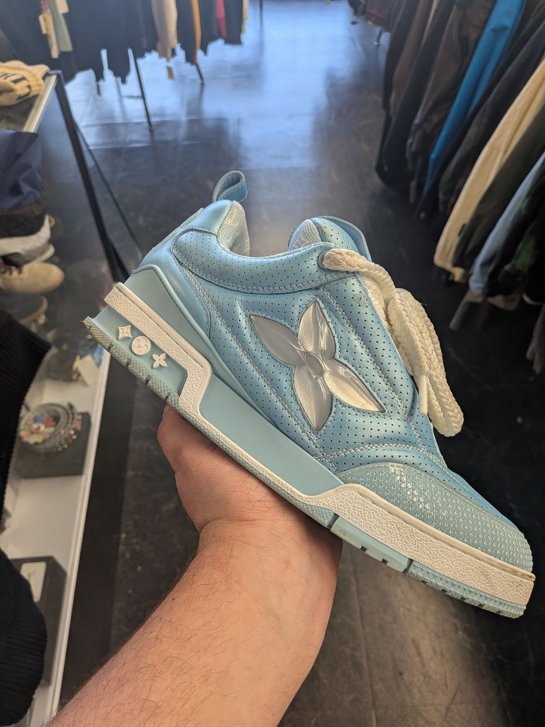 Louis Vuitton Light Blue Skates No Box Sz 9.5