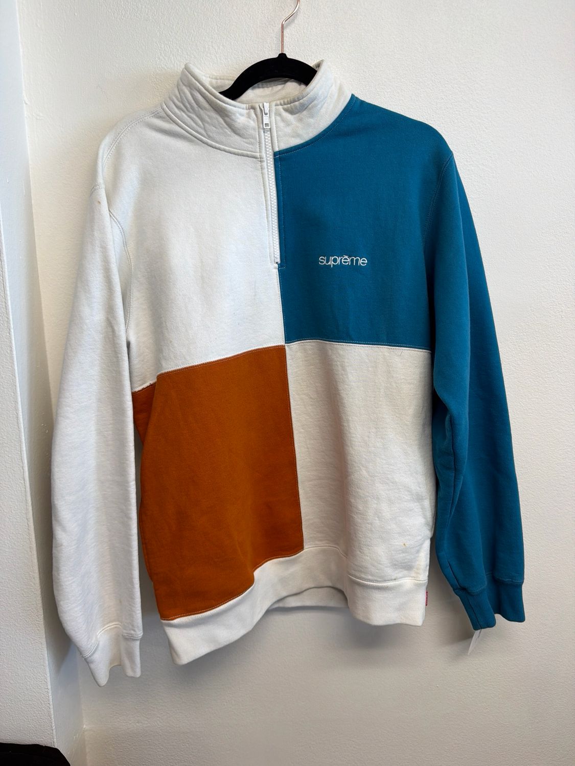 Supreme Multi Color Quarter Zip Sz M