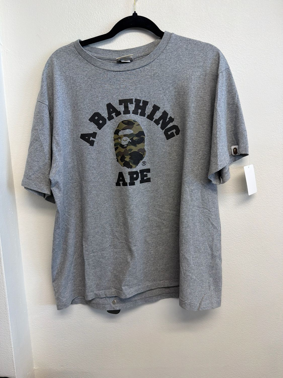 Bape Shirt Grey/Camo Sz XL