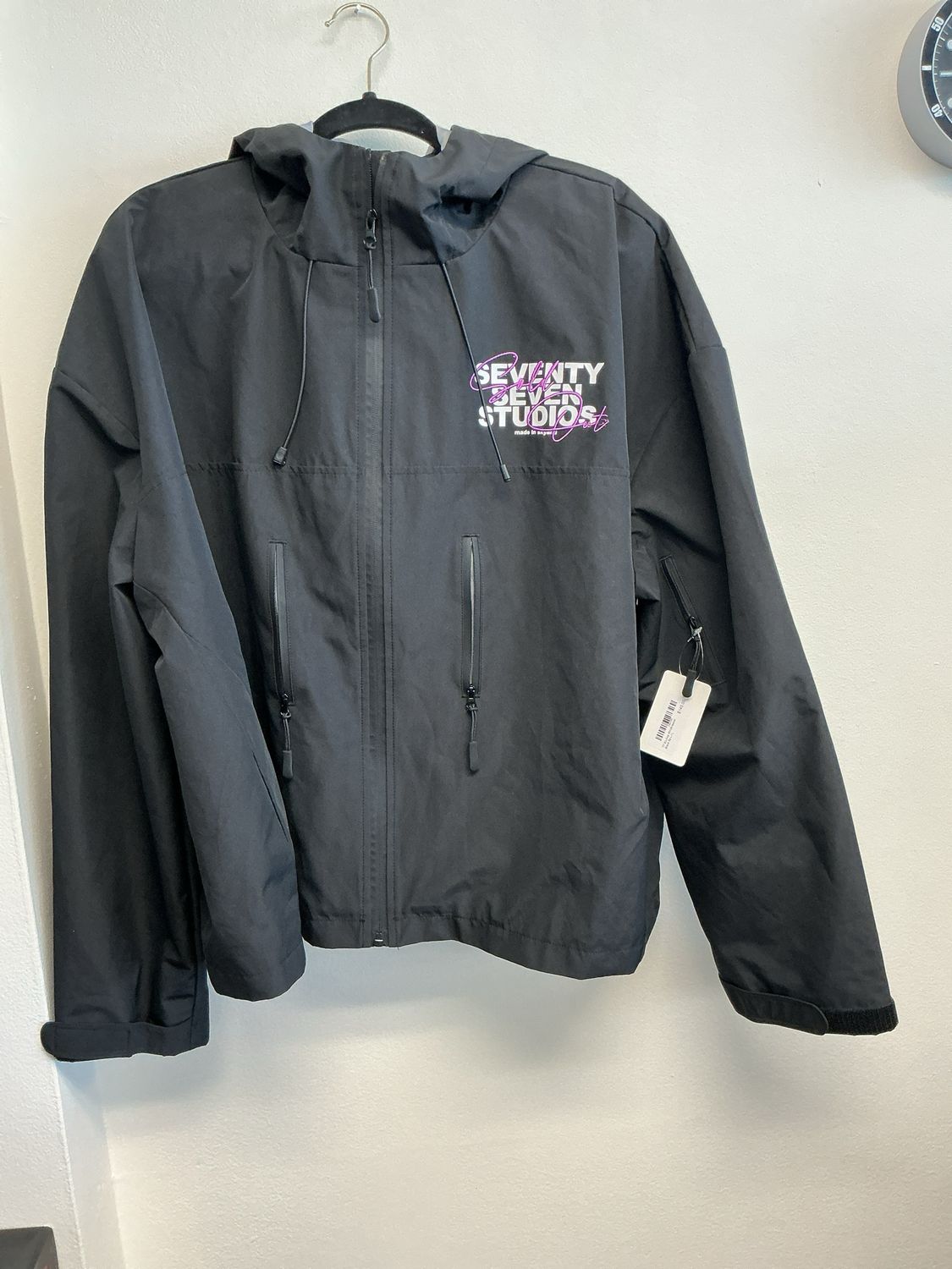 77 Studios Windbreaker Black Sz L