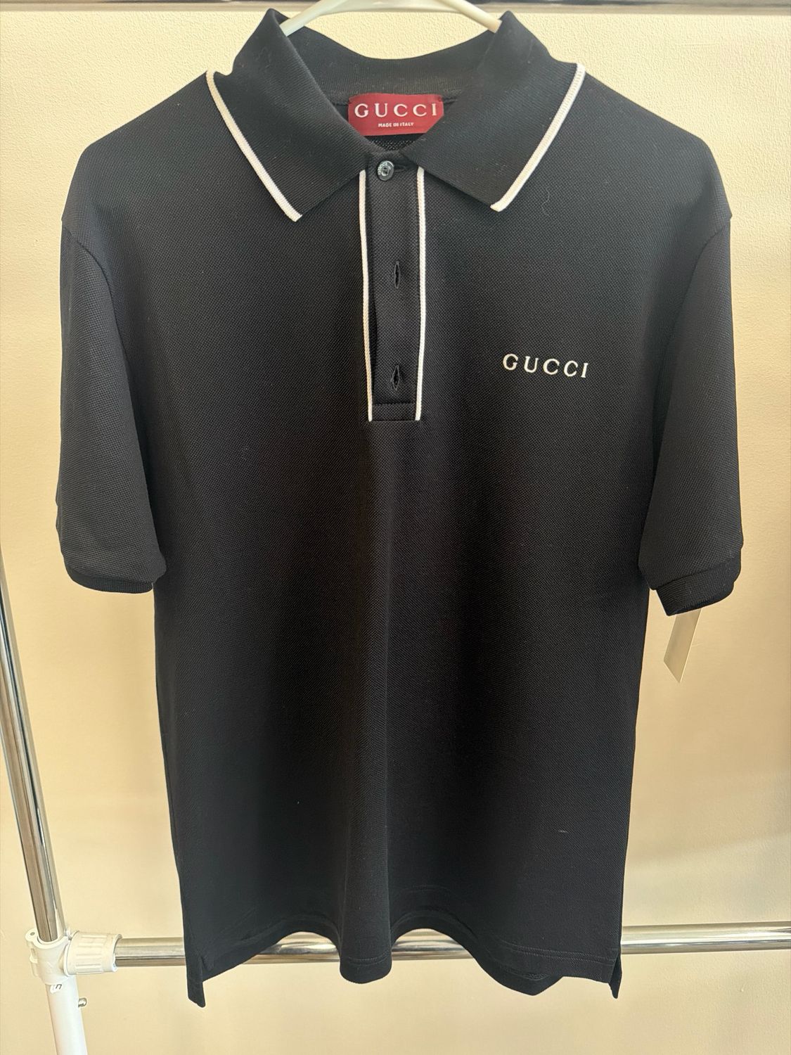 Gucci Black Polo Sz S