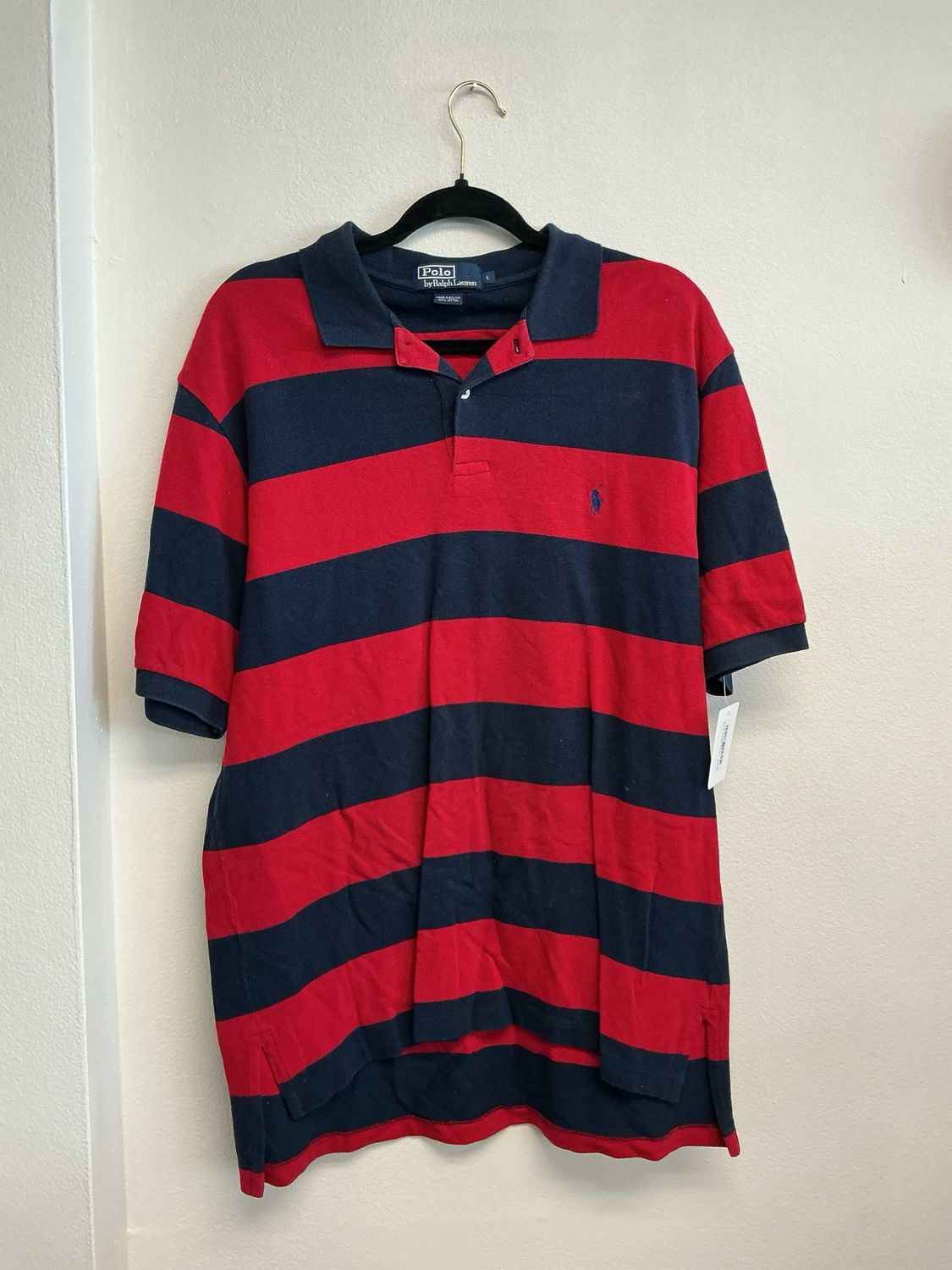Polo RL Red/Navy Polo Sz L