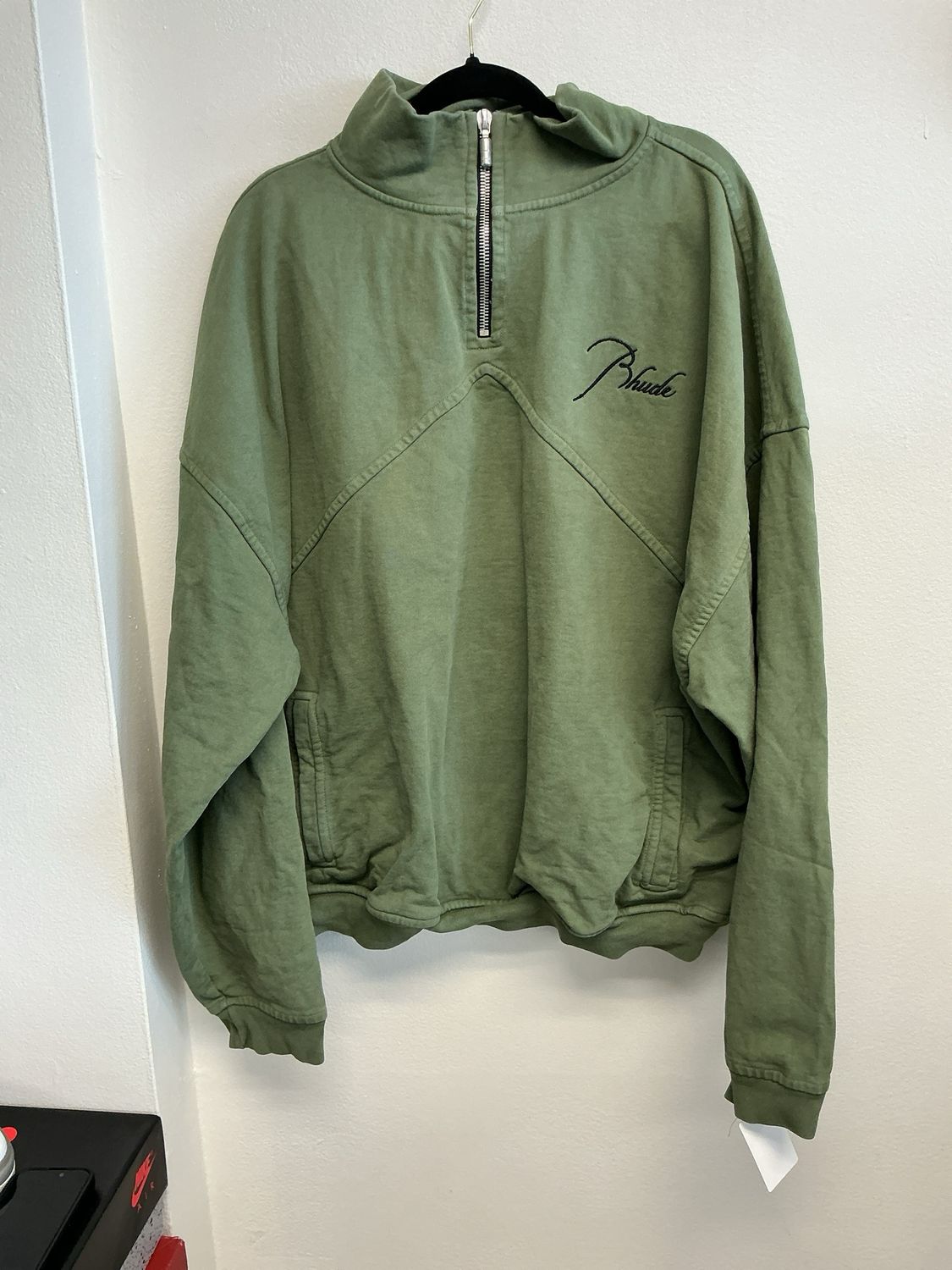 Rhude Embroidered Quarter Zip Jacket Sz 2XL