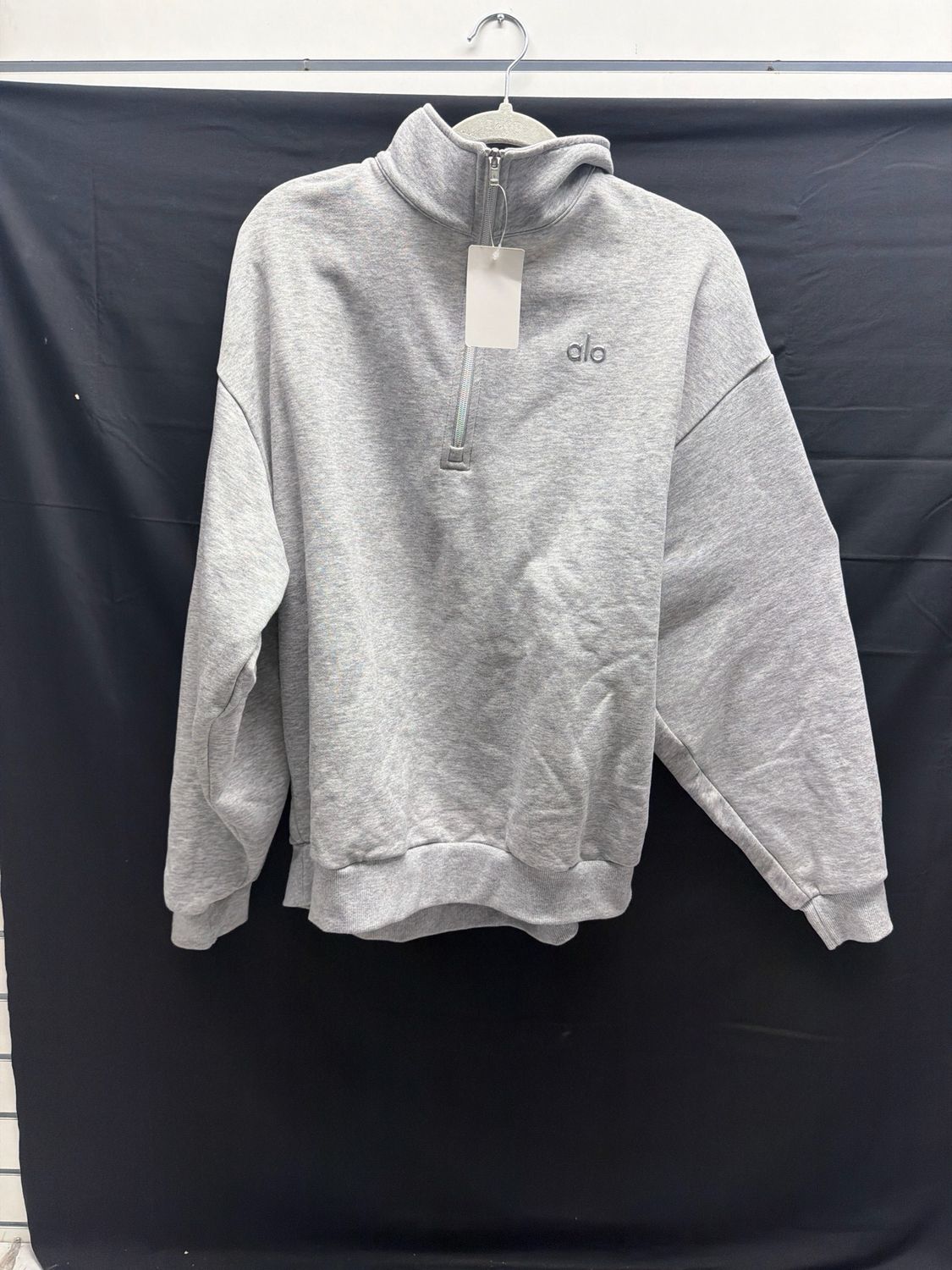 Alo Grey Quarterzip Sz M (2)