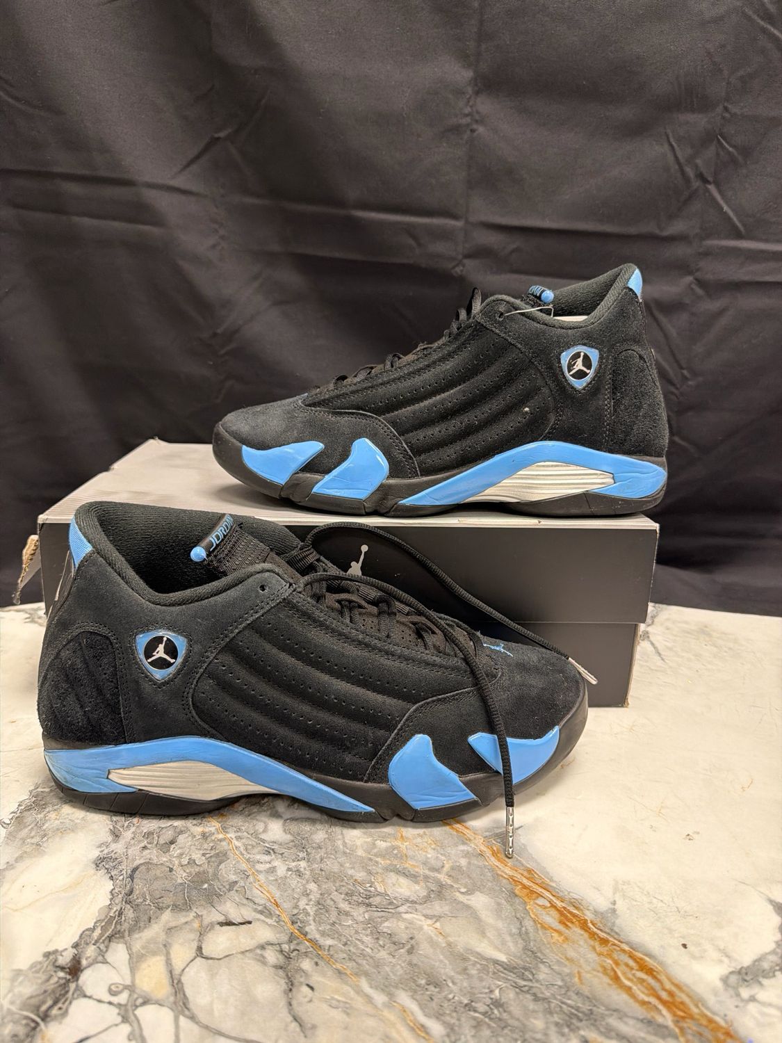 Jordan 14 Black University Blue w/ Box Sz 10