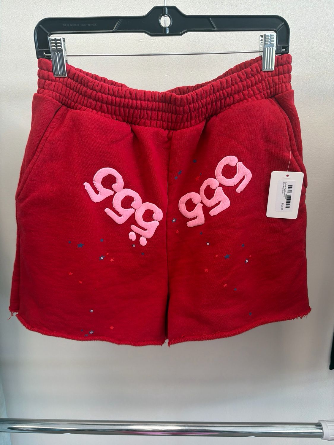 Sp5der Red Number Shorts Sz:M